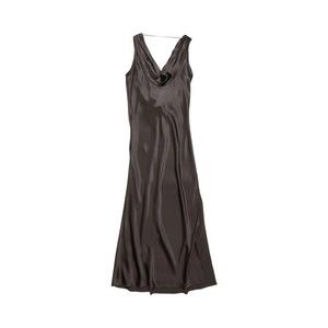 Acne Studios Graphite Silk Satin Midi Dress - NWT